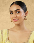 Floral Temple Gold Jhumkas