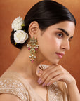 Matsya Kundan Pink Dangler