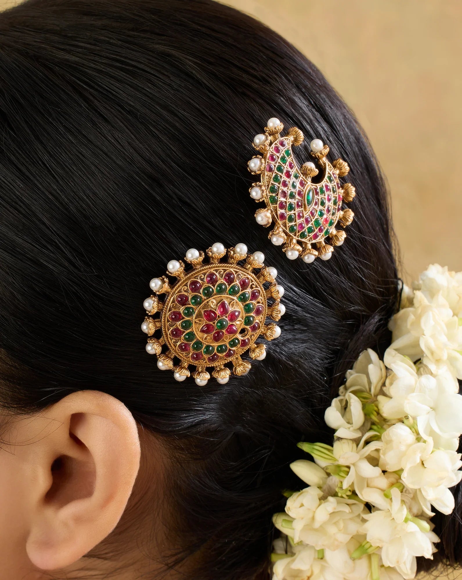 Amrupali Temple Hair Brooch Set