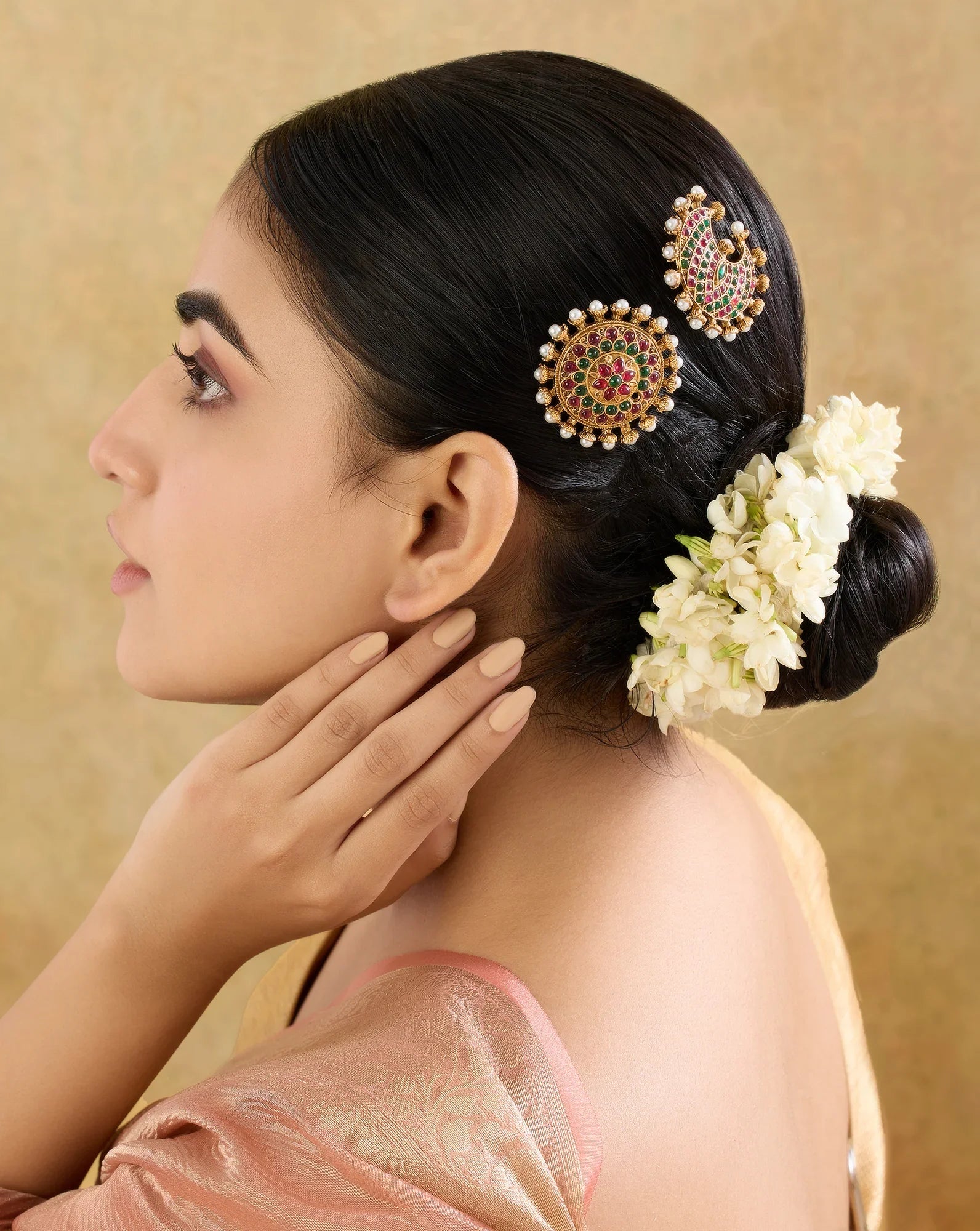 Amrupali Temple Hair Brooch Set