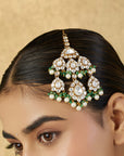 Emerald Kundan Polki Gold Passa