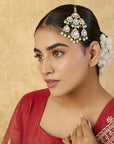 Emerald Kundan Polki Gold Passa