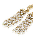 Chanda Gold Pearl Kundan Hair Brooch