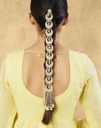 Gold Pearl Kundan Choti Hair Brooch