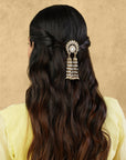 Pearl Gold Kundan Hair Brooch