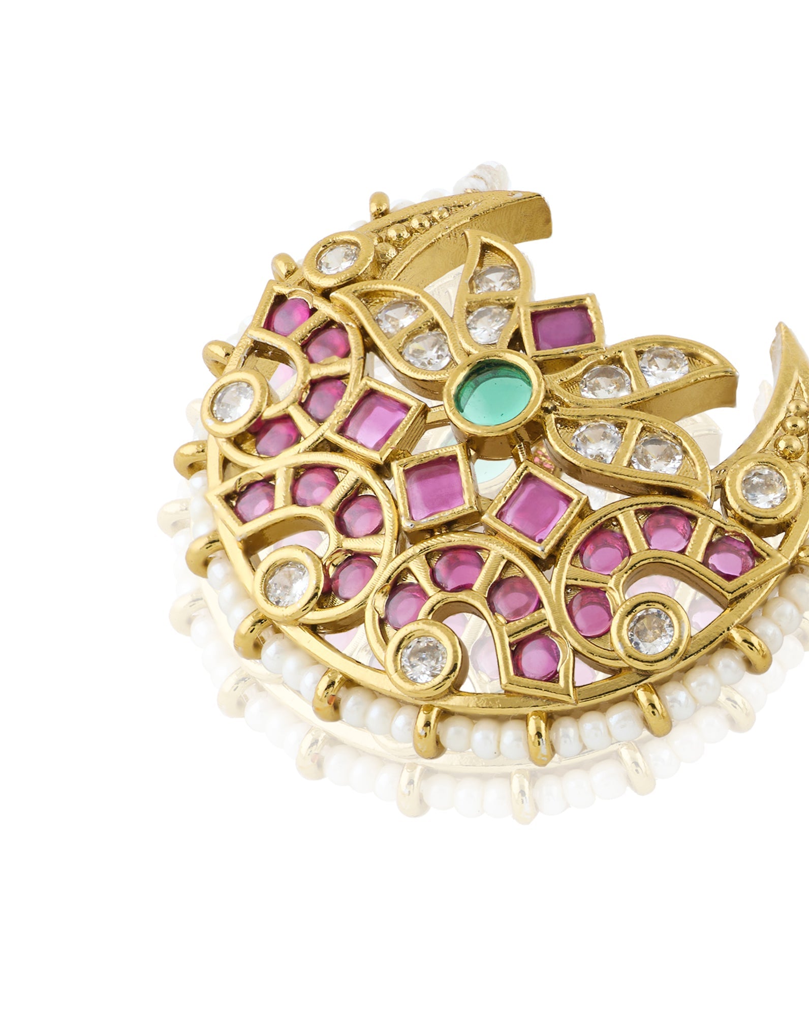 Gold Temple Hair Brooch Set