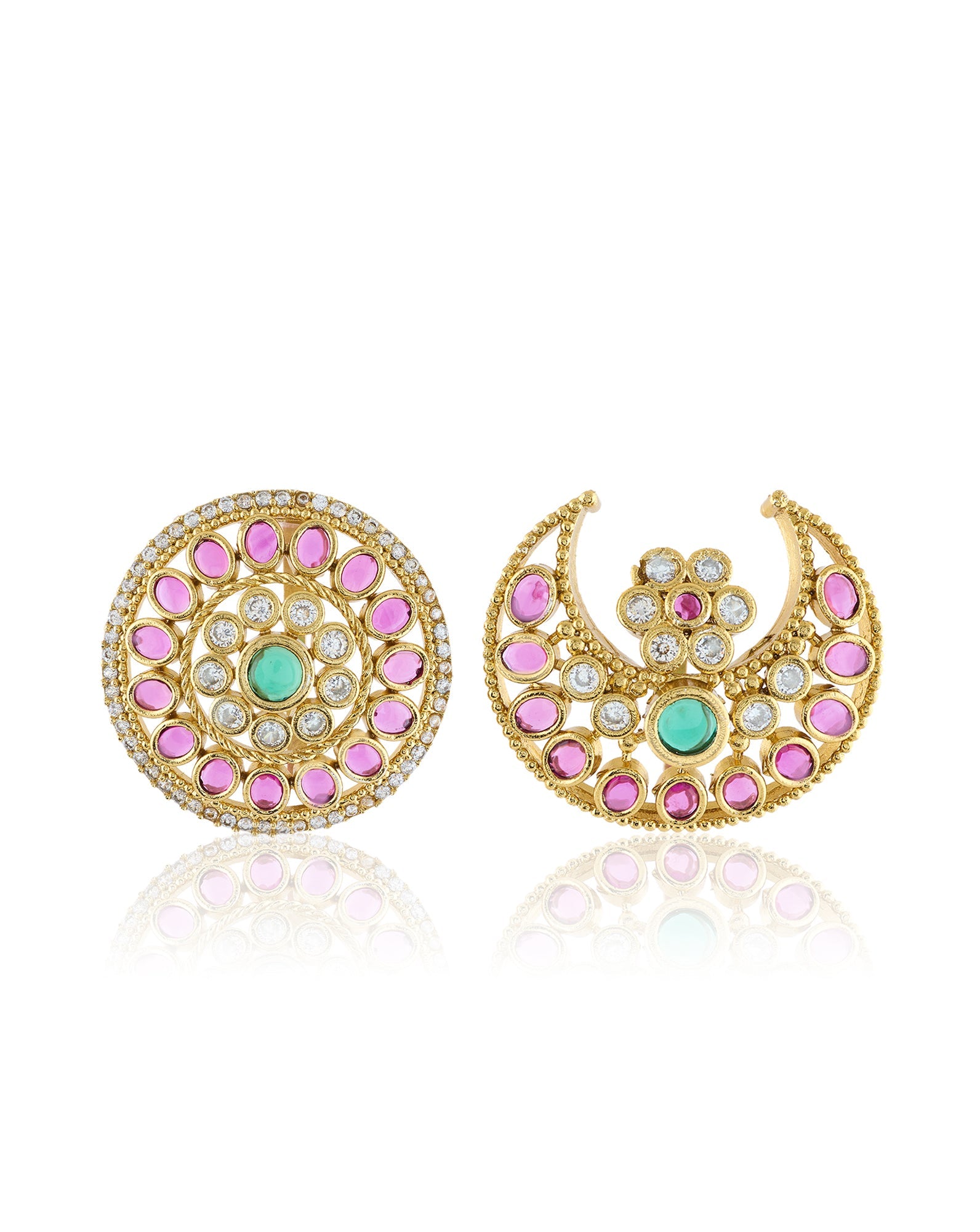 Ruby Temple Gold Hair Brooch Set