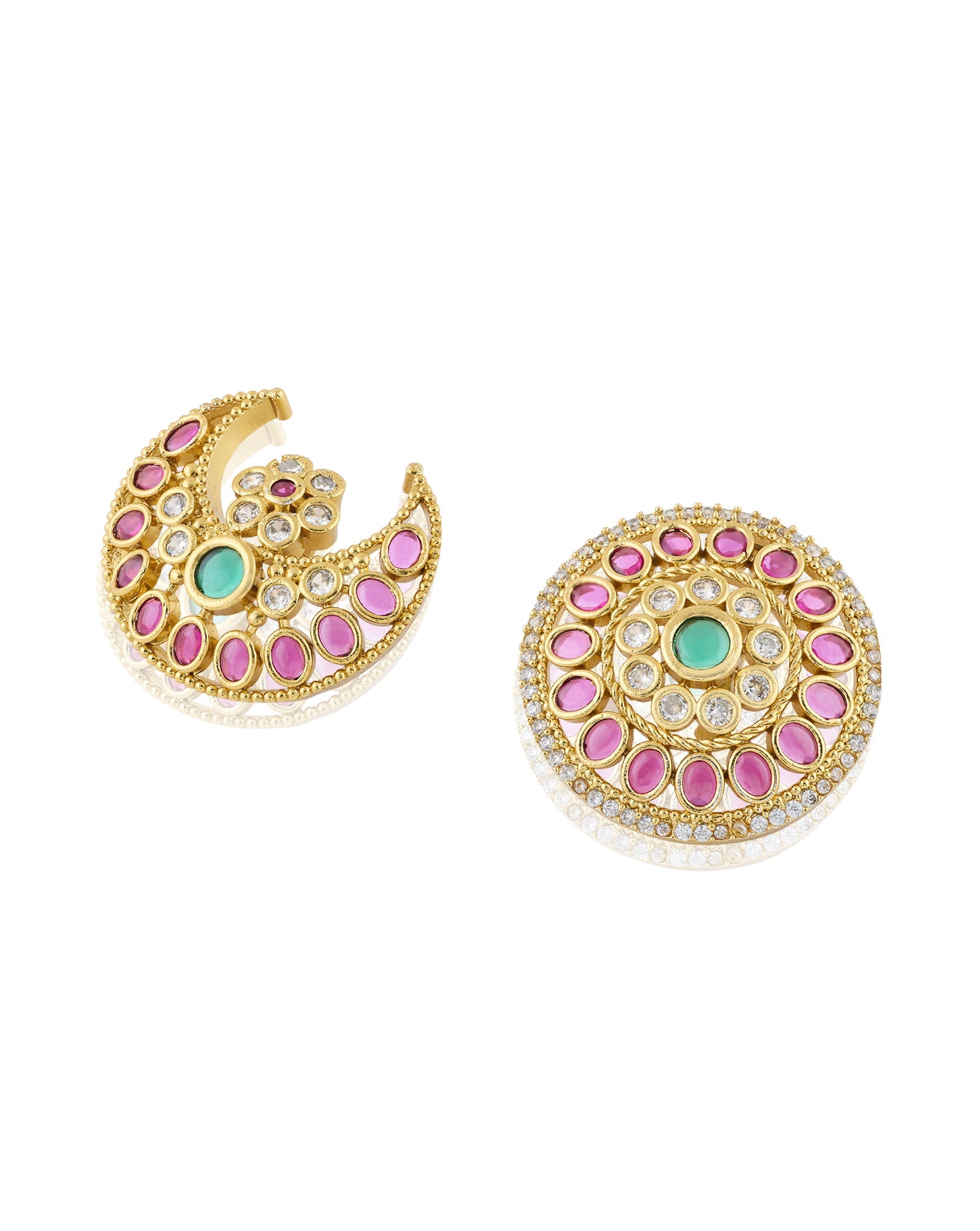 Ruby Temple Gold Hair Brooch Set