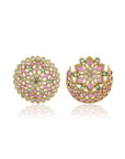Multicolour Temple Gold Hair Brooch Set