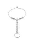 Classic Zircon Silver Haath Phool
