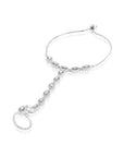 Classic Zircon Silver Haath Phool