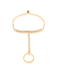 Tennis Zircon Gold Haath Phool