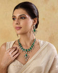 Green Kundan Statement Necklace Set