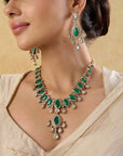 Green Kundan Statement Necklace Set