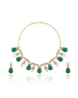 Green Kundan Polki Festive Necklace Set