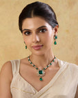 Green Kundan Festive Necklace Set