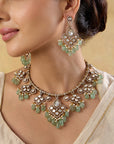 Kundan Drops Dangler Necklace Set