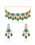 Green Kundan Polki Necklace Set