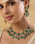 Green Kundan Polki Necklace Set