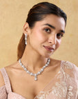 Pearl Zirconia Necklace Set