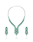 Emerald Zirconia Y Necklace Set