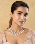 Zircon Pearls Necklace Set