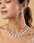 Zircon Pearls Necklace Set