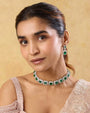Green Zircon Choker Necklace Set