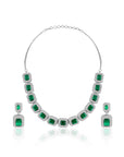 Green Zircon Choker Necklace Set