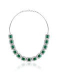 Green Zircon Choker Necklace Set