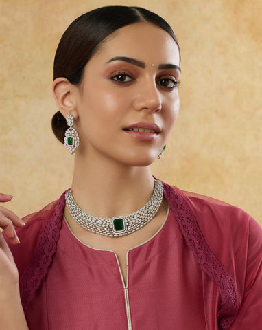 Zircon Cocktail Necklace Set