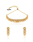 Gold Danglers Necklace Set