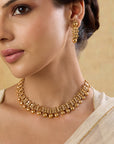 Gold Danglers Necklace Set