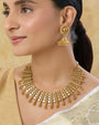 Temple Jhumki Necklace Set