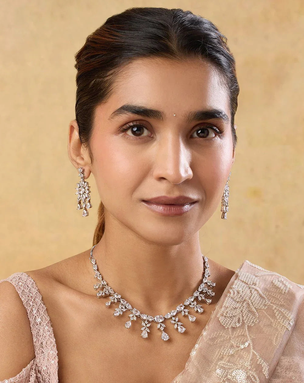 Short Zircon Necklace Set