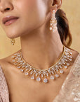 Short Zircon Statement Necklace Set