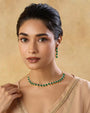 Green Zircon Short Necklace Set