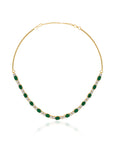 Gold Zircon Short Necklace Set