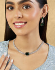 Zircon Emerald Necklace Set