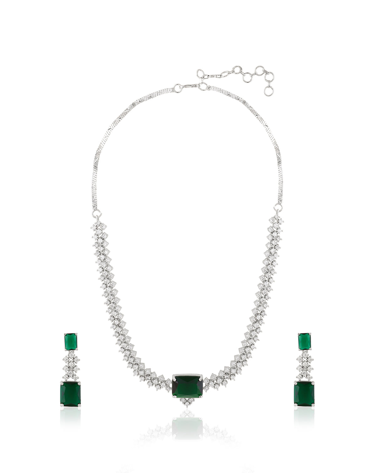 Zircon Emerald Necklace Set