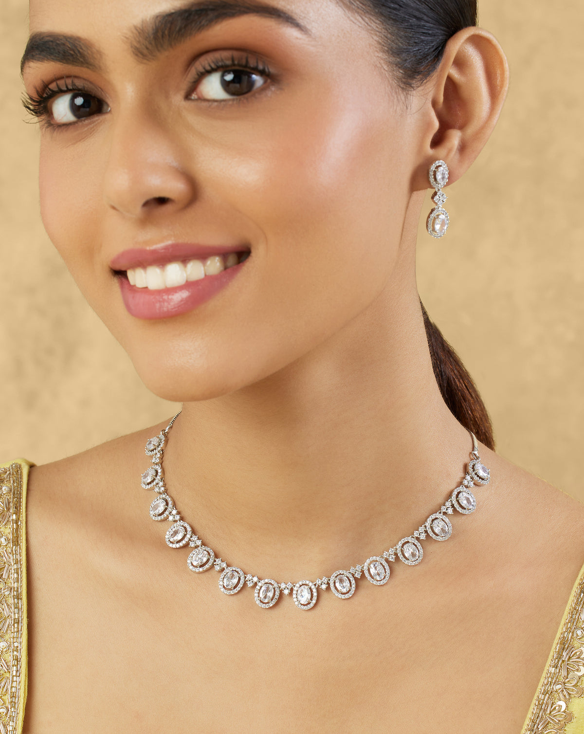 Zircon Classic Queen Necklace Set