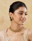 Golden Goddess Temple Necklace Set