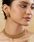 Golden Goddess Temple Necklace Set