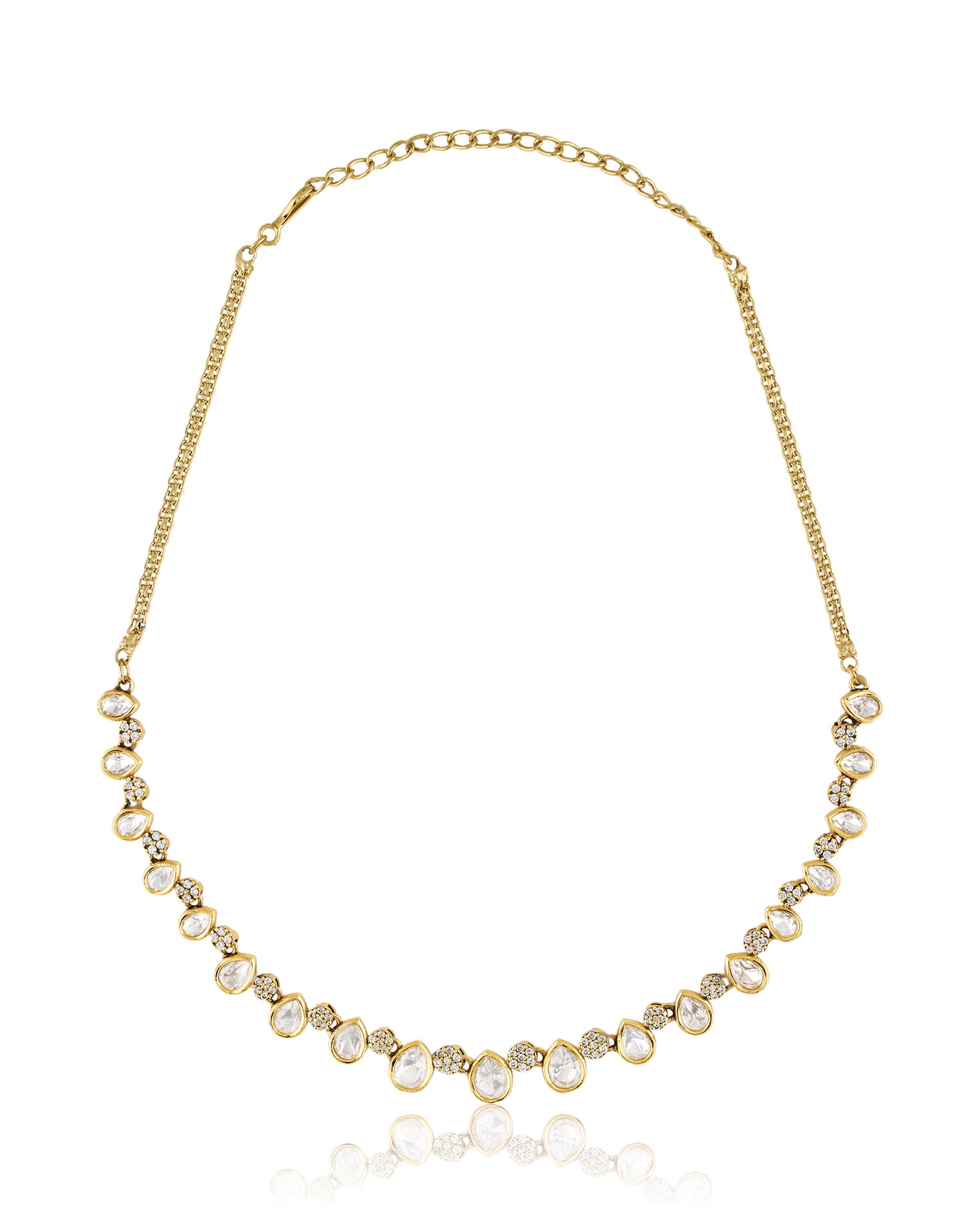Zheena Kundan Polki Necklace Set