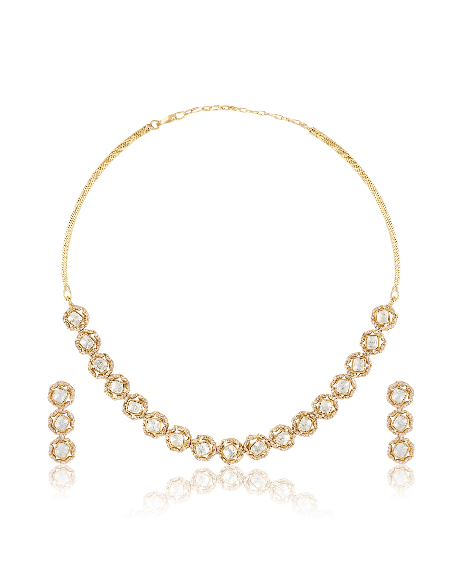 Rimmi Kundan Polki Necklace Set