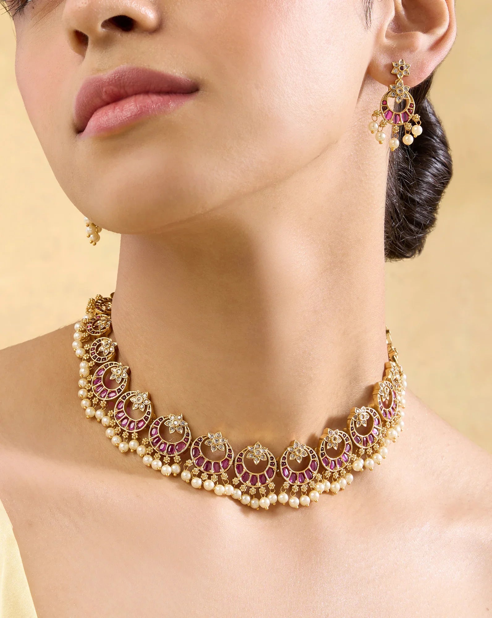 Meenama Temple Necklace Set