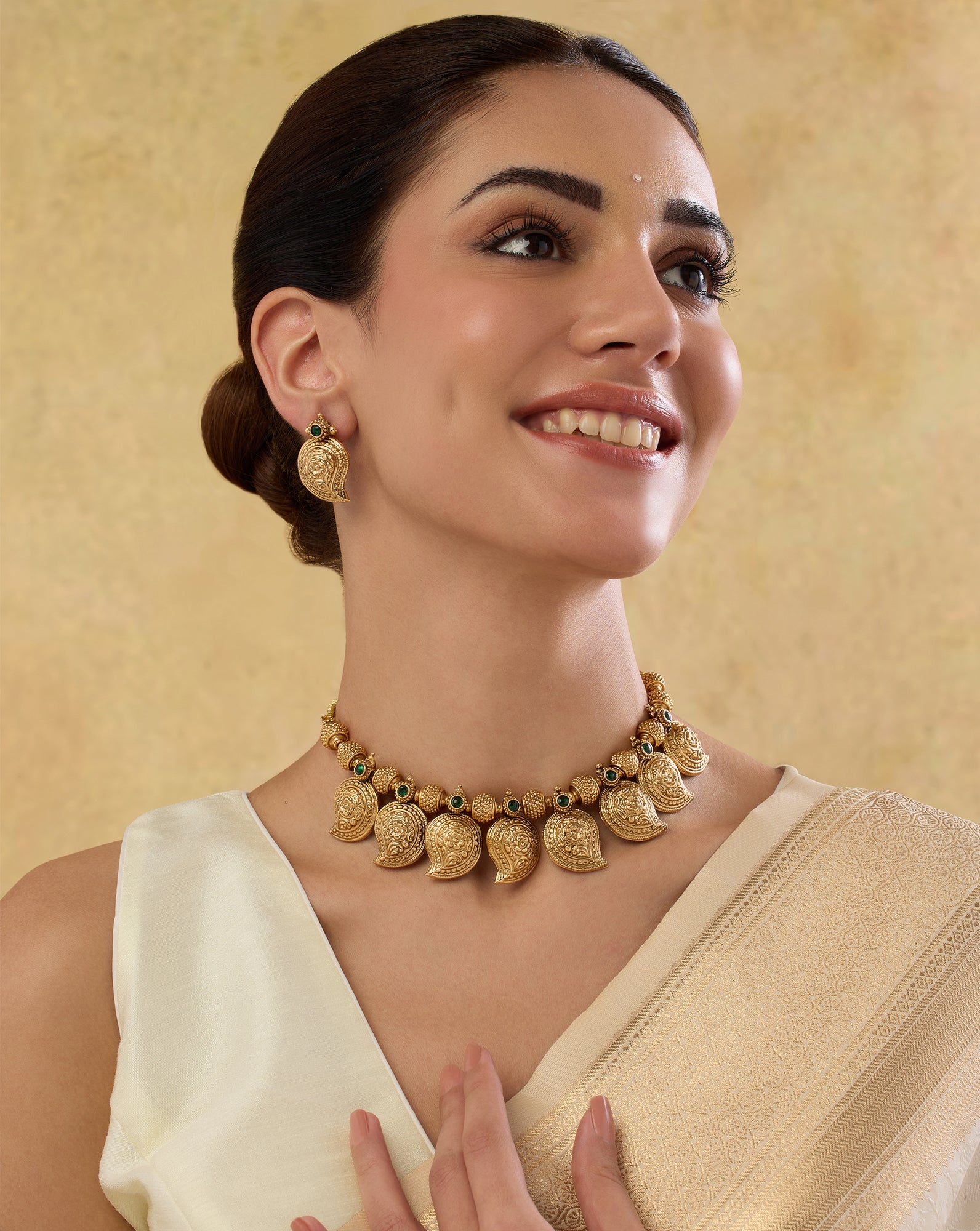 Ambai Temple Necklace Set