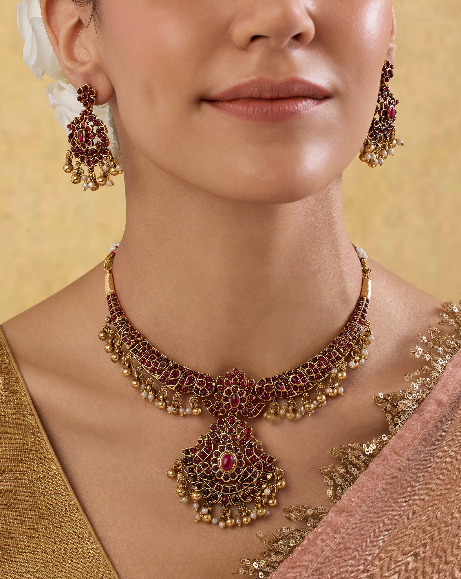 Chaarika Temple Necklace Set