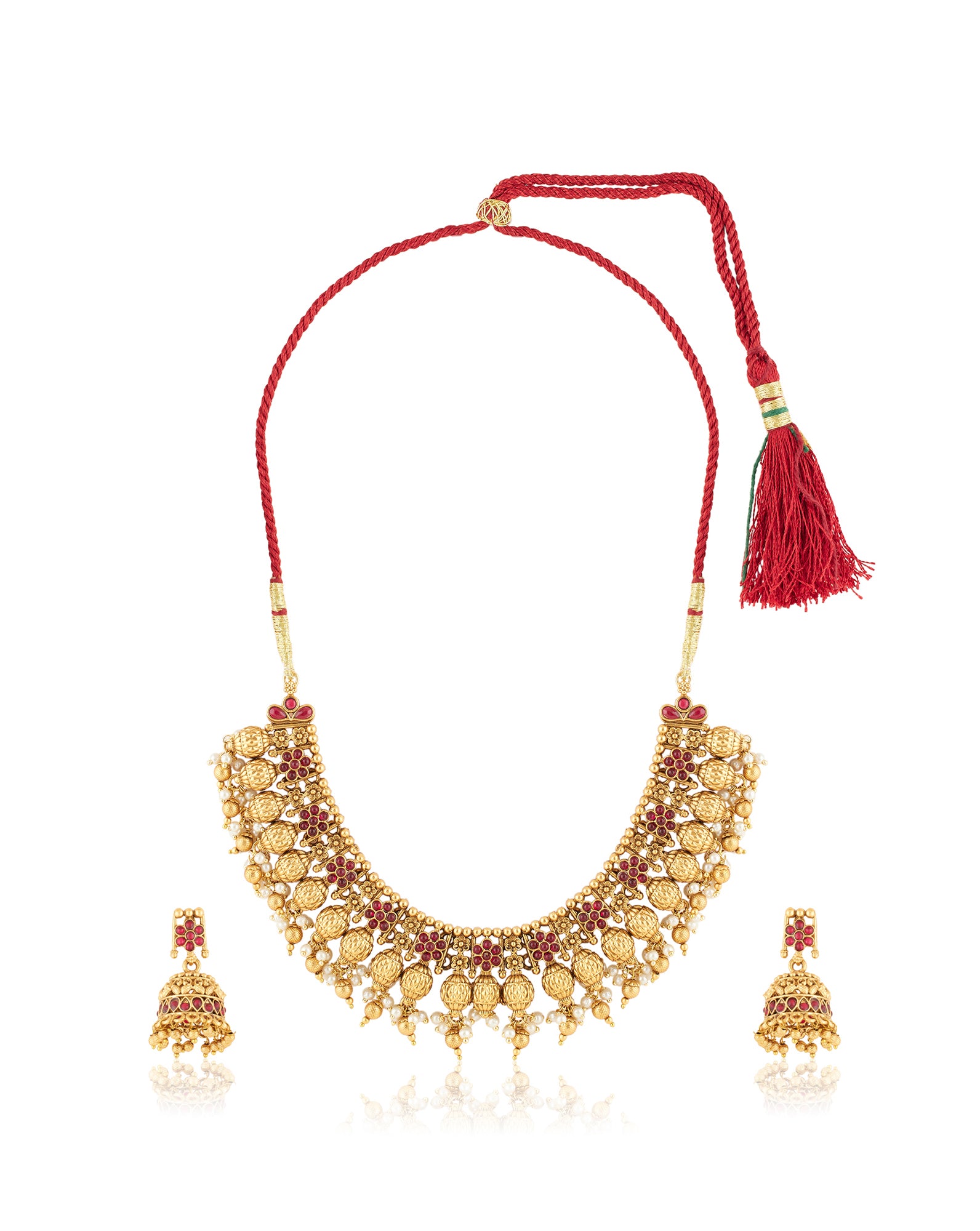 Mudra Temple Necklace Set