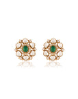 Emerald Pearl Kundan Gold Necklace Set